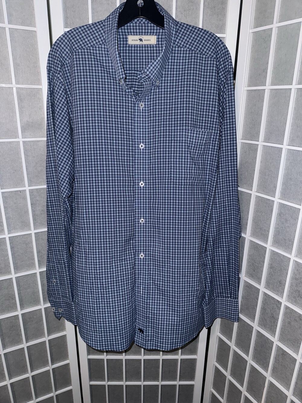 Onward Reserve Mens XL Tailored Fit Plaid Performance Shirt Stretch